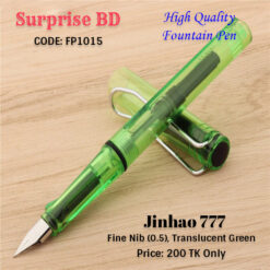 Jinhao 777 Fountain Pen (Translucent Green, Fine Nib)