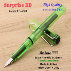 Jinhao 777 Fountain Pen (Translucent Green, EF Nib)