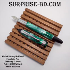 SIKIB-F19-Acrylic-Floral-Fountain-Pen-Green