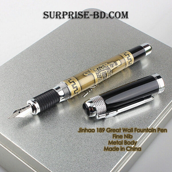Jinhao 35 Metal Fountain Pen - Extra Fine Nib 0.38mm - Gift/Office Converter